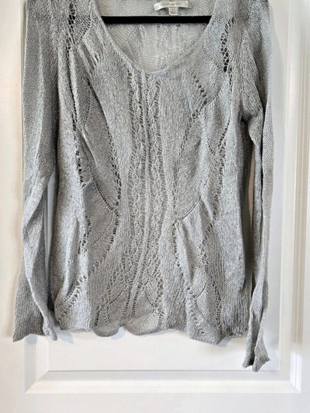 Lauren Conrad Textured Knit Sweater in Gray